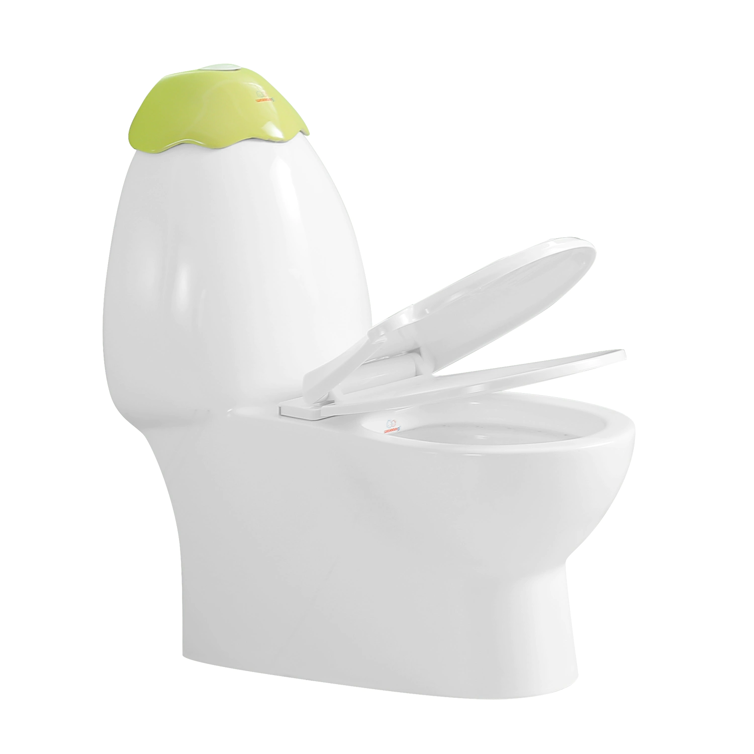 Cute pumpkin design child potty training toilet, ceramic children bathroom toilet with slow closing toilet seat